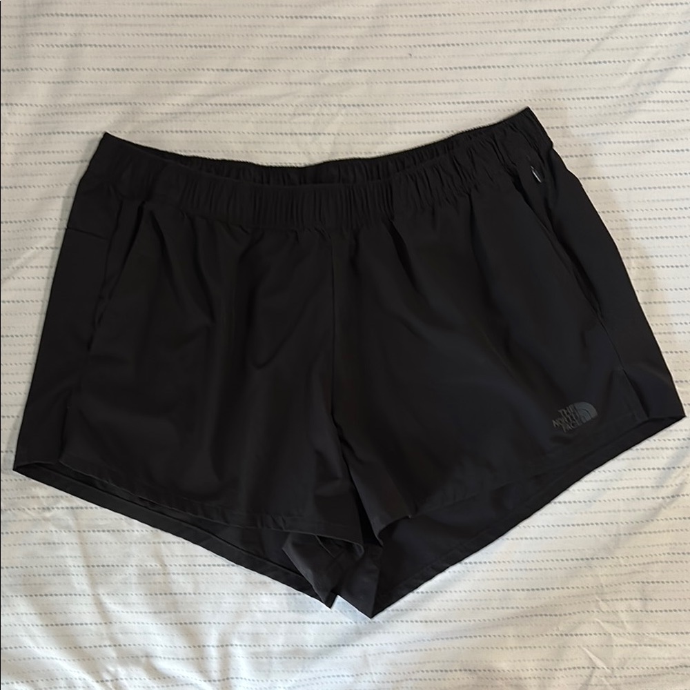 The North Face Black Athletic Shorts Lightweight Elastic Waist -XL - 2”